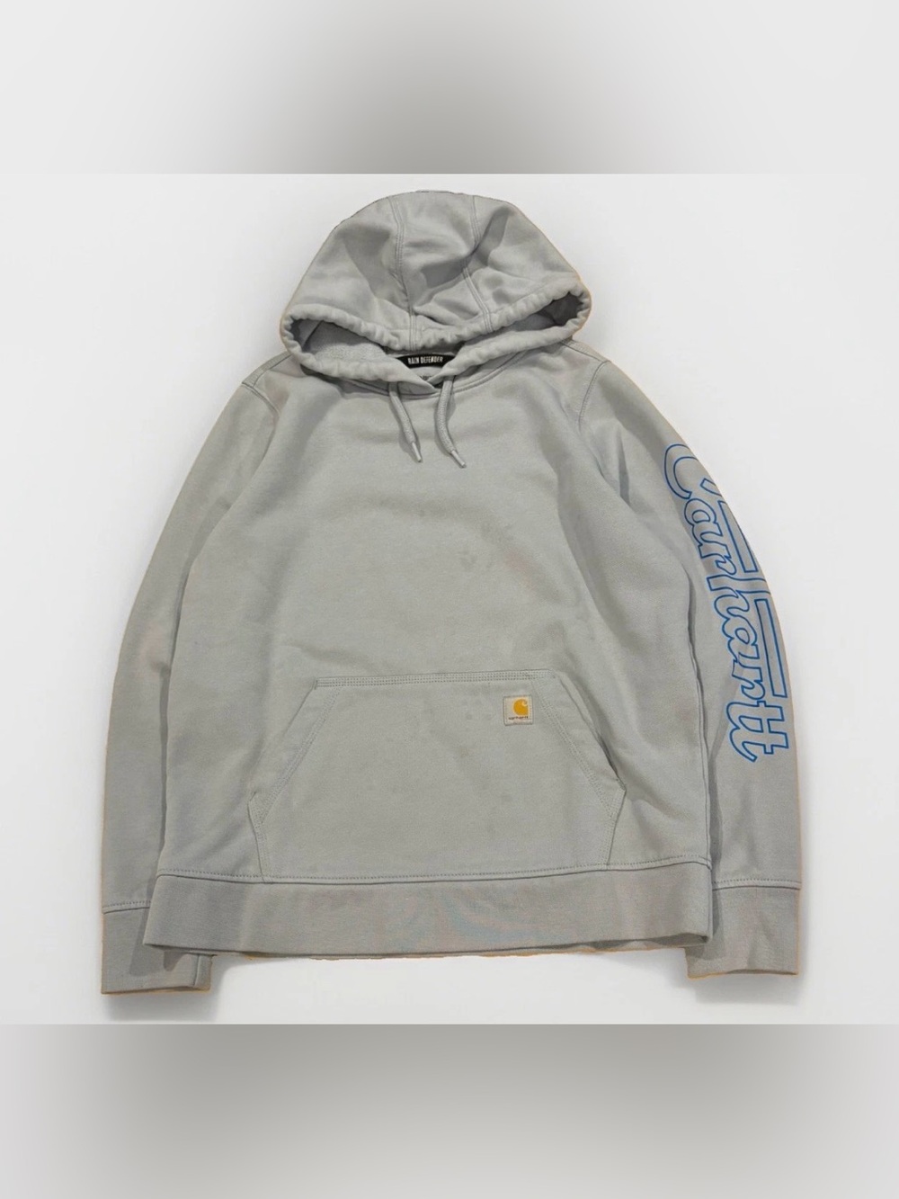 Kids Carhartt Rain Defender Hoodie Size Youth Large (12/14) Blue Relaxed Fit